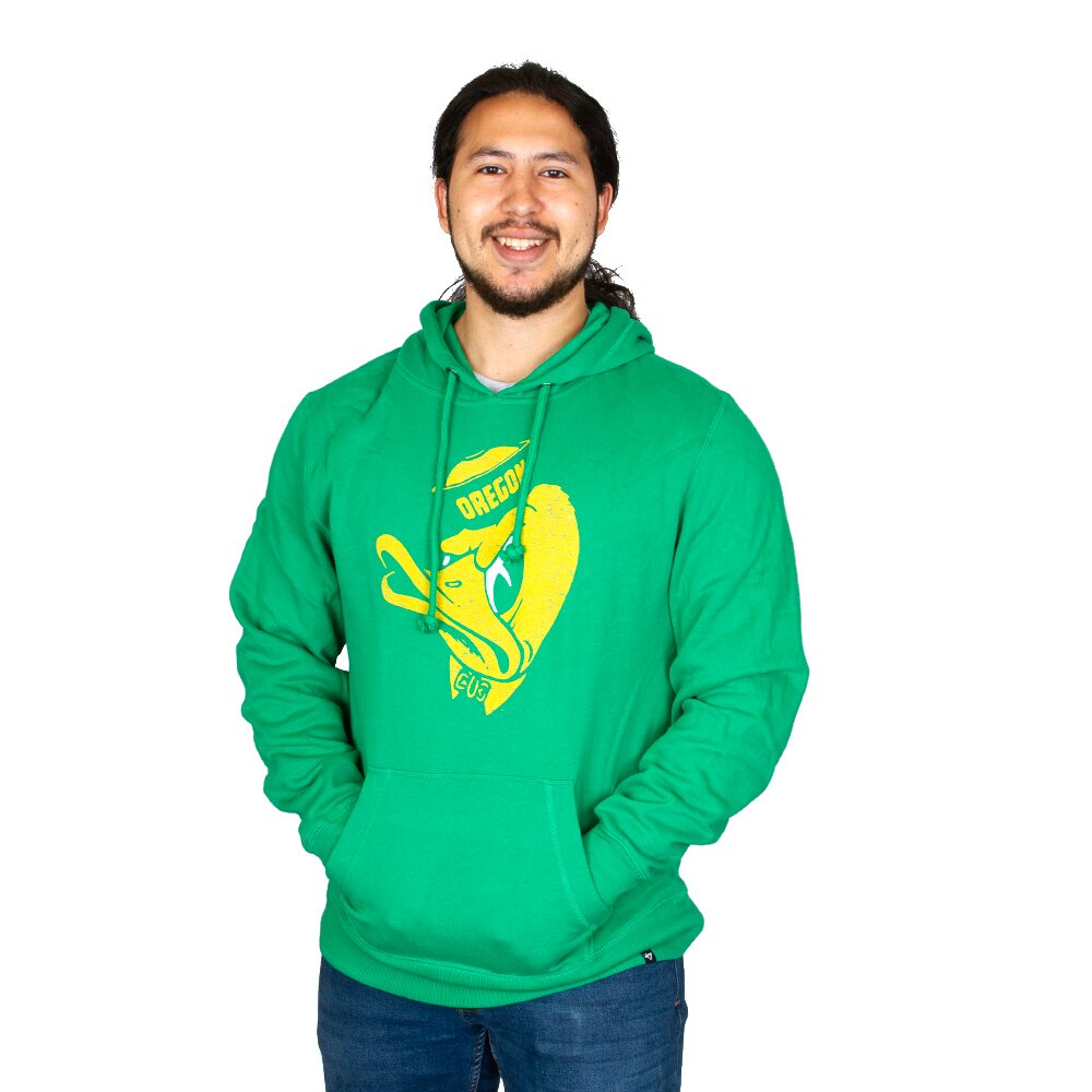 Ducks Spirit, Green, Hoodie, Cotton Blend, Men, Unisex, 47 Brand, Fleece, Headline, 40's style, Pullover, Sweatshirt, 943828